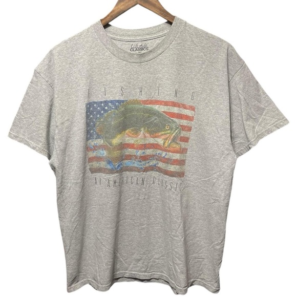 lifestyle Classics Other - fishing an American Classic United States Flag fish graphic short sleeve T-shirt